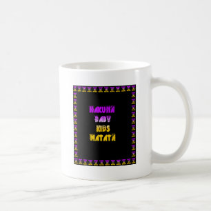 Mug Hakuna Matata, jaune et violet, bébé, donne un