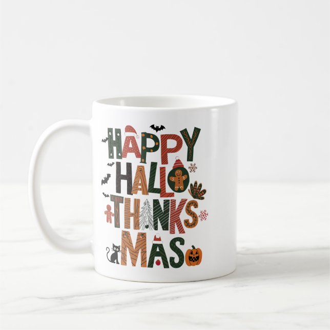 Mug HalloThanksMas Perfect Holiday Fun Fun (Gauche)