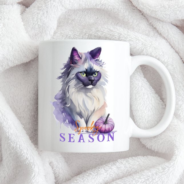 Mug Halloween aquarelle birman chat avec citrouille (Créateur téléchargé)