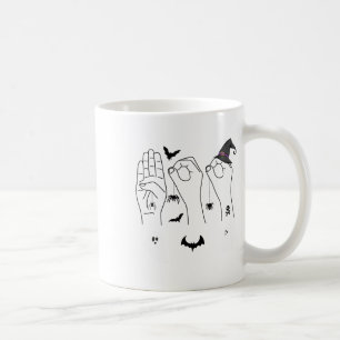 Mug Halloween Asl Langue des signes main Fierté Sourde