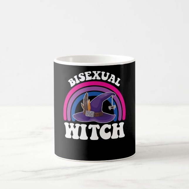 Mug Halloween bisexuelle sorcière Bi Pride (Centre)