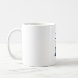 Mug Halloween bleu Denim Ghost et chat
