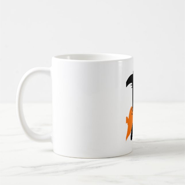 Mug Halloween chat effrayé (Gauche)