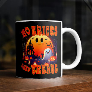 Mug Halloween cimetière avec joli sourire joyeux Fantô