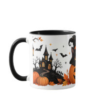 Mug Halloween Citrouille Chat Noir Mignon