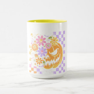 Mug Halloween Citrouille Floral Automne