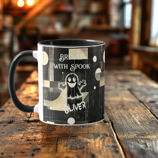 Mug Halloween coutume - Brassé avec Spook Ghost Black