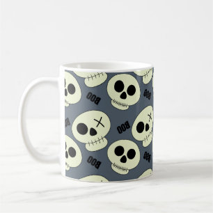 Mug Halloween crâne mignon avec boo enfant sans soudur