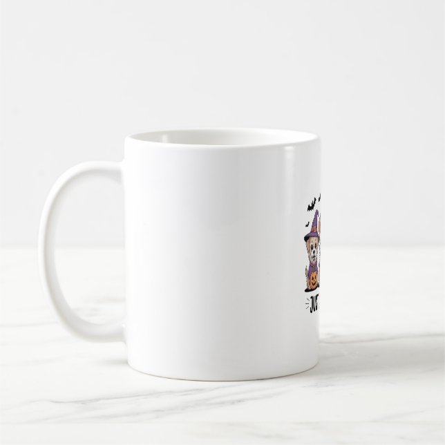 Mug Halloween de chien juste un paw Éffrayant (Gauche)