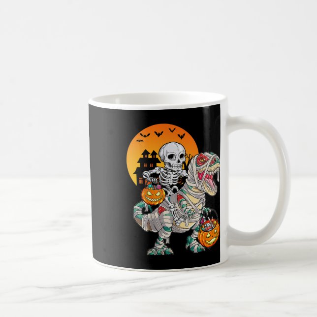 Mug Halloween Dinosaur T Rex Skeleton Scary Garçons En (Droite)