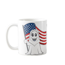 Halloween drapeau américain éffrayant Grim Reaper