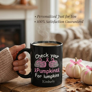 Mug Halloween drôle de sensibilisation au cancer du se