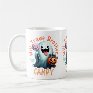 Mug Halloween échangera frère contre bonbon fantôme en