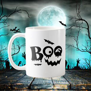 Mug Halloween Éffrayant noir et blanc