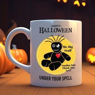 Mug Halloween éffrayant noir vaudou poupée