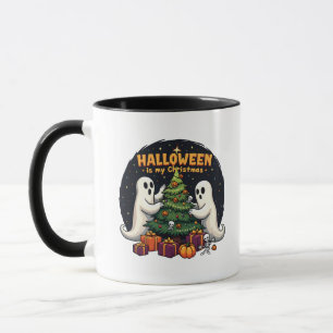 Mug Halloween est mon Noël drôle Fantôme Noël Père Noë