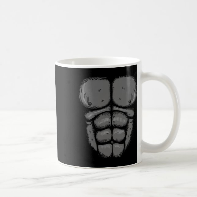 Mug Halloween Gorilla Singe Belly Costume poitrine Hom (Droite)