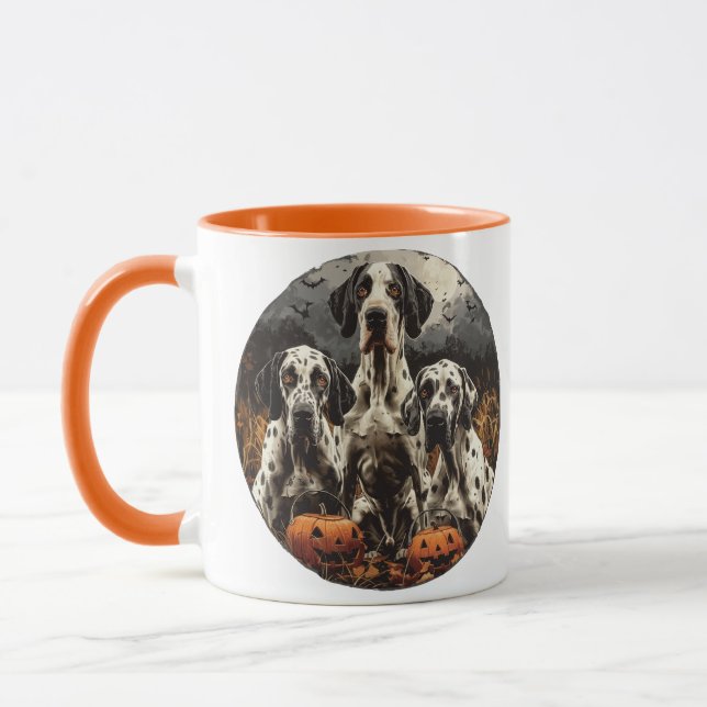 Mug Halloween Great Dane Dogs Jack-o'-lantern (Gauche)