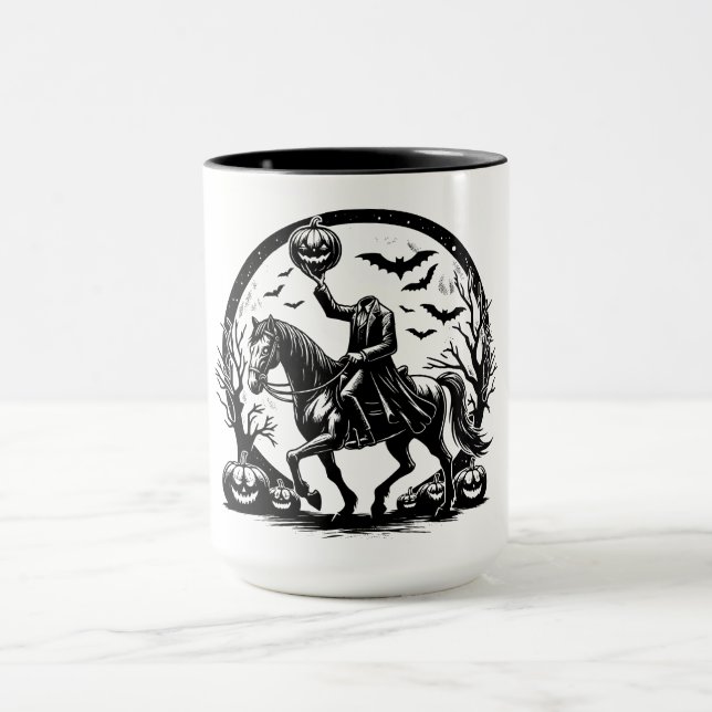 Mug Halloween Halloween Horseman sans tête conception  (Centre)