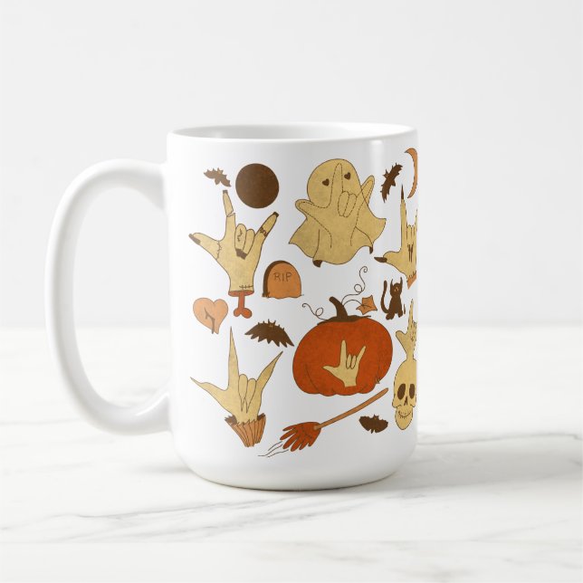 Mug Halloween ILY - ASL Design (Gauche)