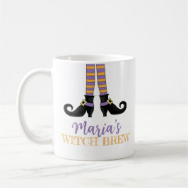 Mug Halloween jolie sorcière Whimsical chaussures sorc