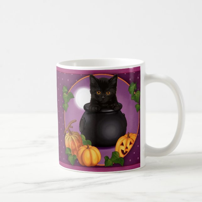 Mug Halloween Kitty noir (Droite)