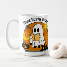Mug Halloween Lire les livres d'horreur Ghost Chat Noi