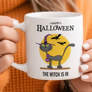 Mug Halloween personnalisable pour chat malicieux