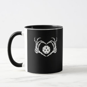 Mug Halloween Pickle Skeleton Mains de coeur