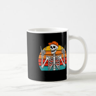 Mug Halloween Rocker Skeleton Casquette Cool Punk Rock