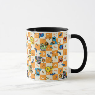 Mug Halloween rue Sésame À damiers Motif