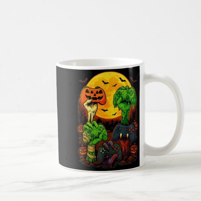 Mug Halloween Skeleton Zombie Mummy Gaming Controller  (Droite)
