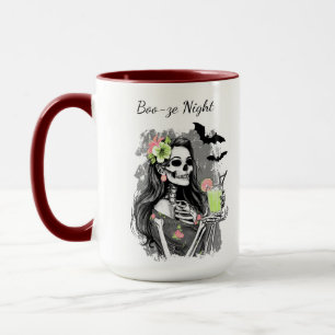 Mug Halloween Soirée de Boo-ze Fille squelette
