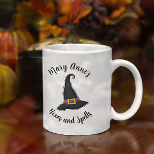 Mug Halloween sorcières Casquette mignon script Whimsi