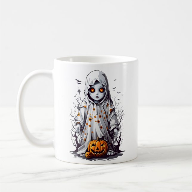 Mug Halloween Spooky Haunted Eerie Doll (Gauche)