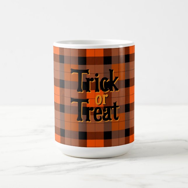 Mug Halloween Tri Ou Treat Plaid (Centre)