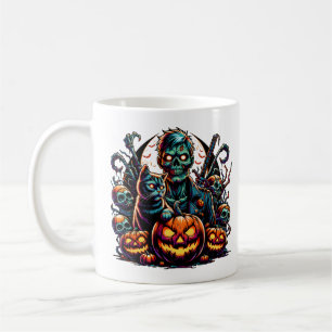 Mug Halloween Zombie et chat