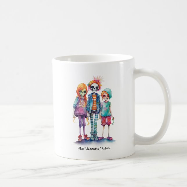 Mug Halloween zombie mignon personnalisé (11) (Droite)