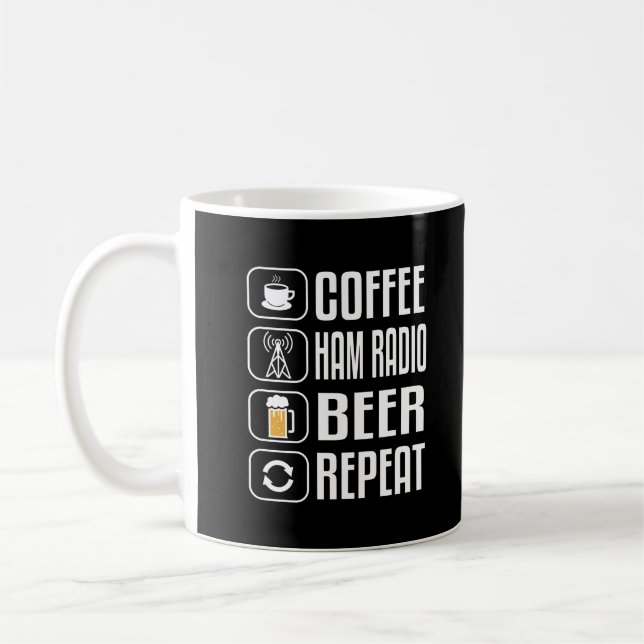 Mug Ham Radio Funny Cadeau de café (Gauche)