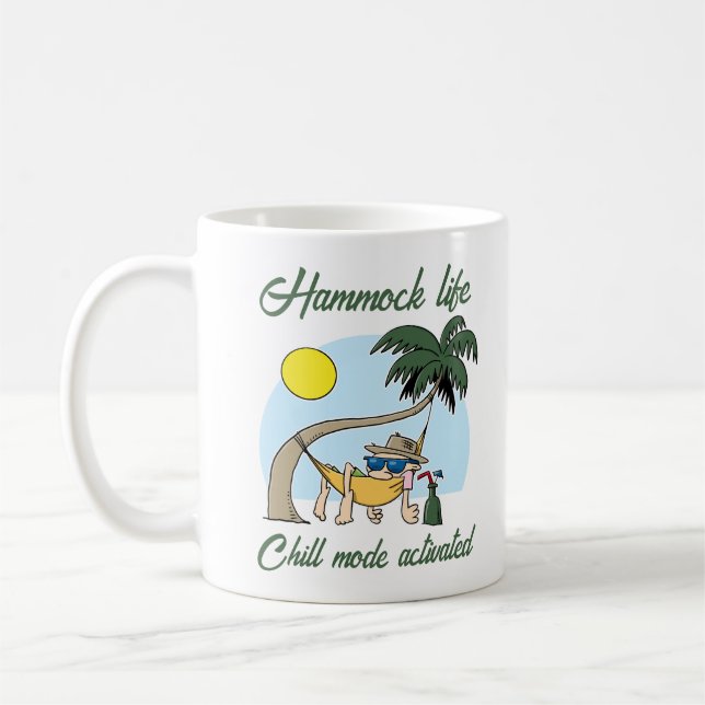 Mug Hammock Life Chill Mode Activé Drôle Cartoon (Gauche)