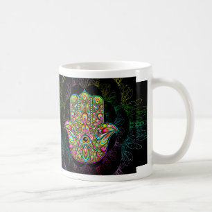 Mug Hamsa Fatma Main Psychedelic Art