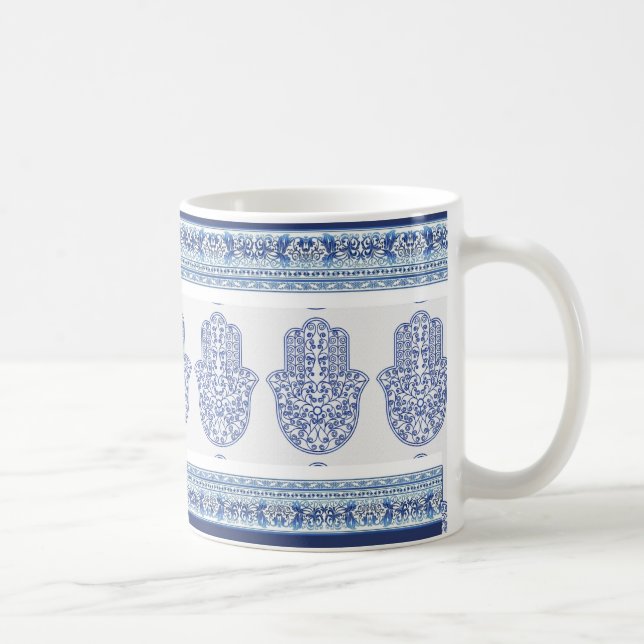 Mug hamsa*tunis*maroc*henné*bleu (Droite)