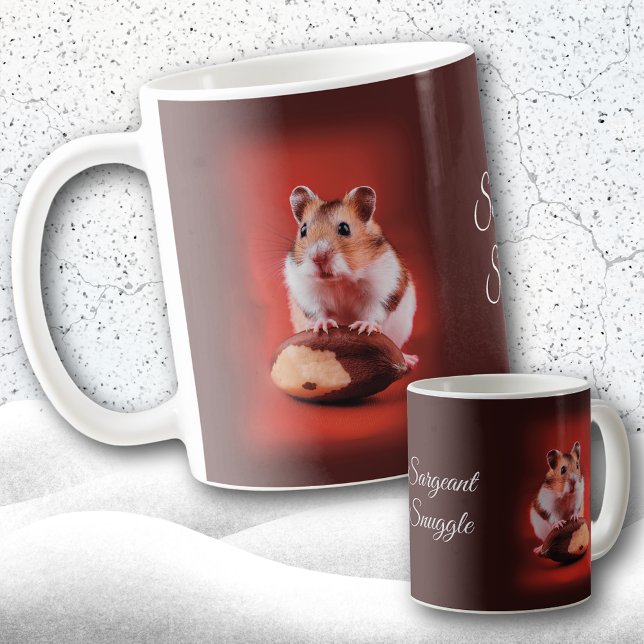 Mug Hamster et Brésil noix sur rouge (Créateur téléchargé)