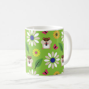 Mug Hamster & Sunflower sans couture motif