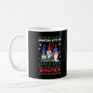 Mug Hanging with My Lunch Lady Gnomies Ugly Christmas