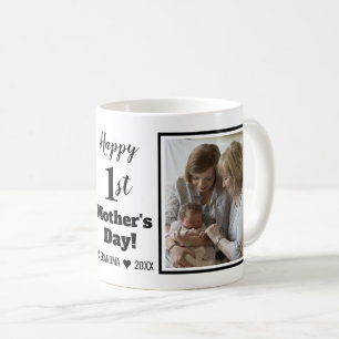 Mug Happy 1st Mother's Day Grandma 2 Photo Collage