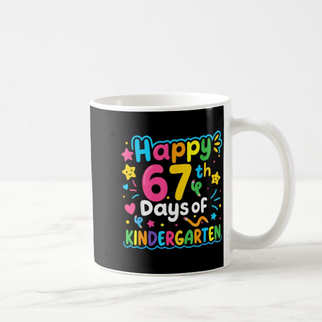 Mug Happy 67th Day Of Kindergarten School Meme 67 Kids (Droite)