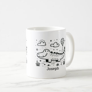 Mug Happy Alligator avec ballon - Cute Nursery Art