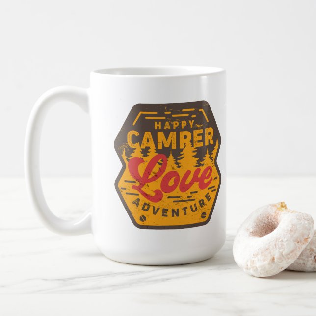 Mug Happy Camper Love Adventures (Avec donut)