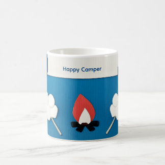 Mug Happy Camper Texte personnalisé avec feu et guimau